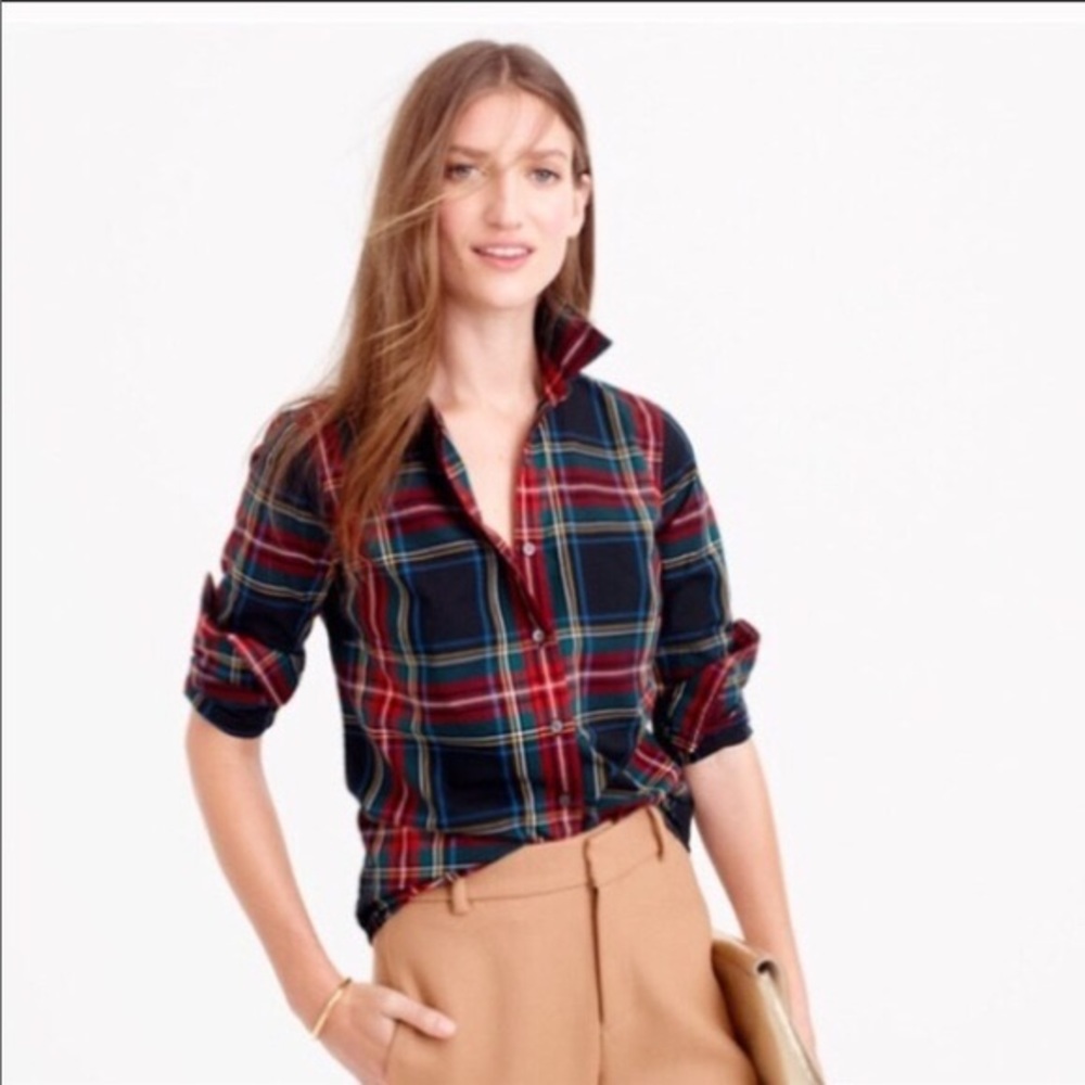 J. Crew Perfect Shirt Plaid